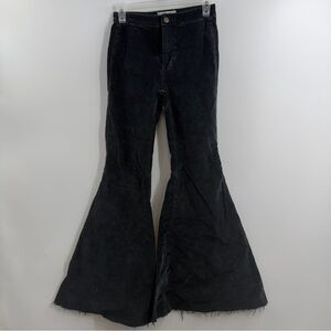Free People We The Free Just Float On Flare velvet jeans 24 super flare black